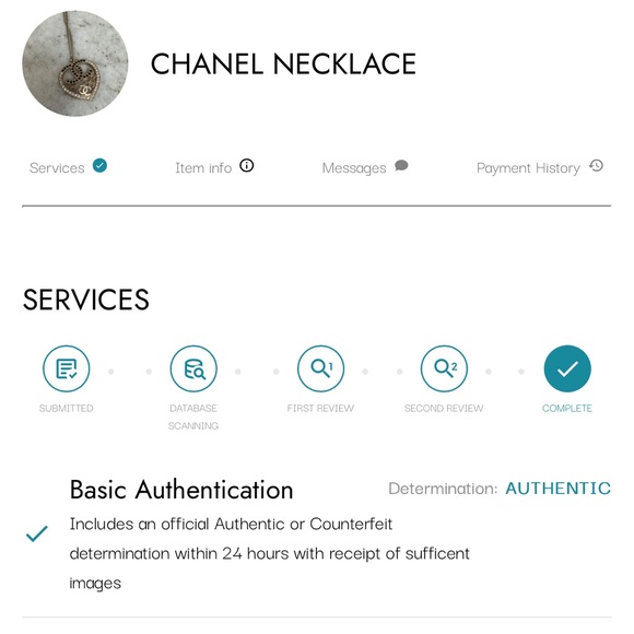 Chanel CC Heart Charm Necklace - Picture 4 of 4